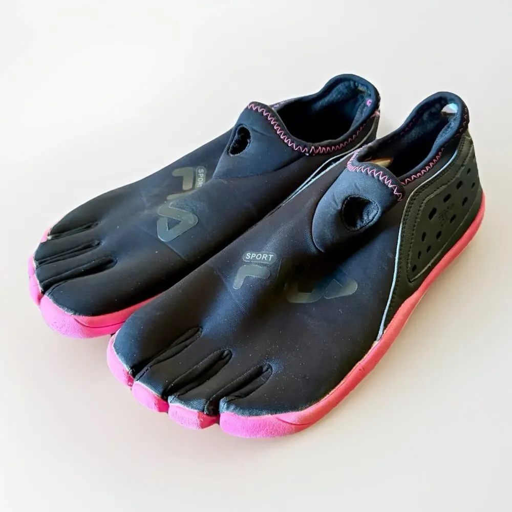 Fila Skele-Toes Shoes Women’s Size 11 Black Pink Toe water‎ Barefoot